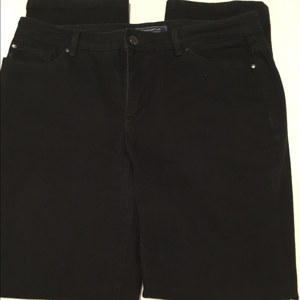 Black Charter Club Jeans Bling Pockets Siz…